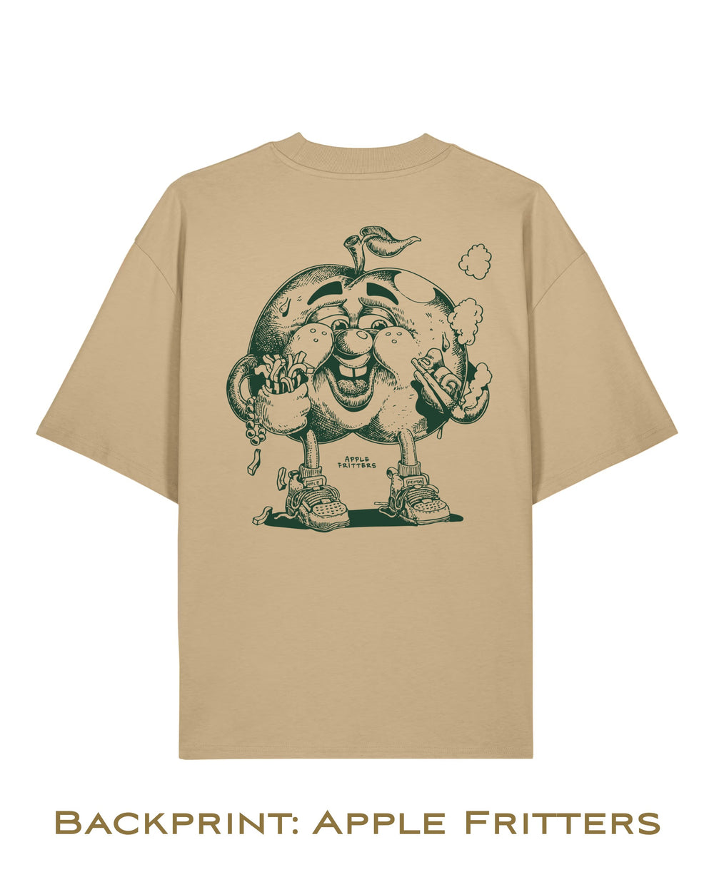 Samsemilia Seeds Oversize Shirt Beige - Back Apple Fritters