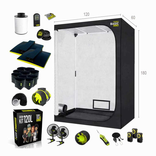 Growbox Komplett Set 60x60x180cm mit allen Teilen, die man braucht
