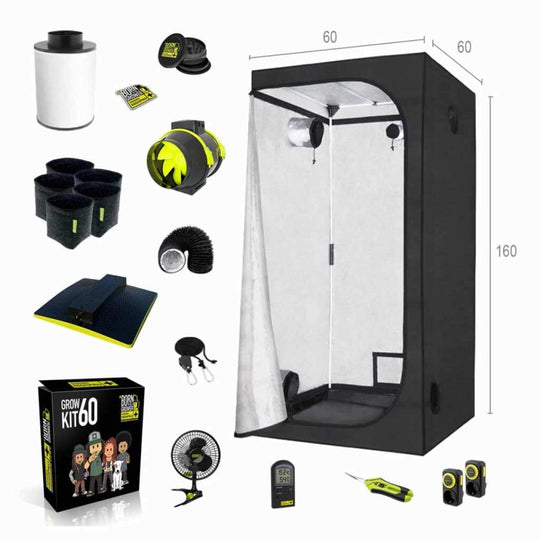 Growbox Komplett Set 60x60x160cm mit allen Teilen, die man braucht